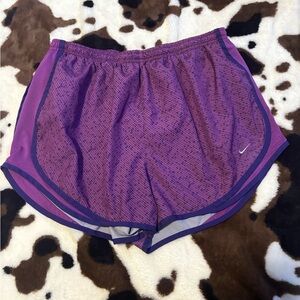 Nike Purple Athletic Shorts Moisture-Wicking Elastic Waistband